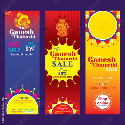 creative ganesh chaturthi festival poster design