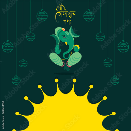 creative ganesh chaturthi festival poster design