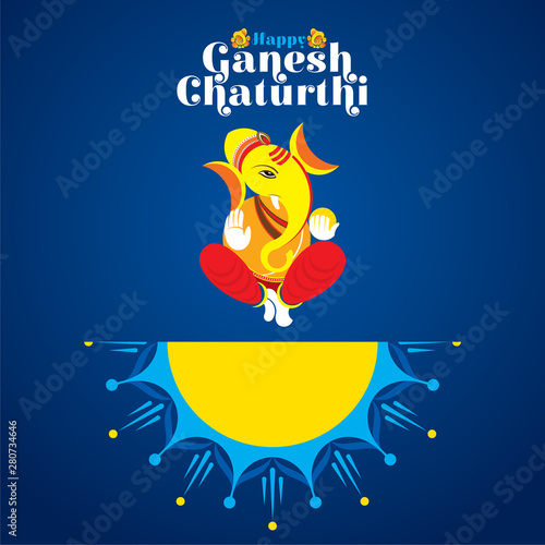 creative ganesh chaturthi festival poster design