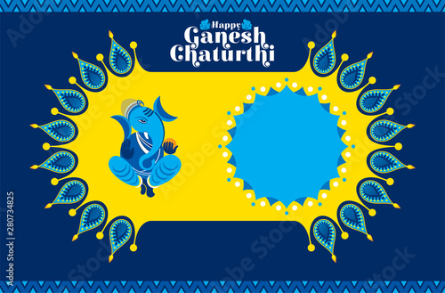 creative ganesh chaturthi festival poster design