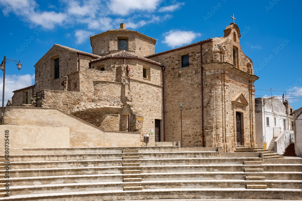 SS. Addolorata church. Old town of Pomarico. Basilicata, Italy