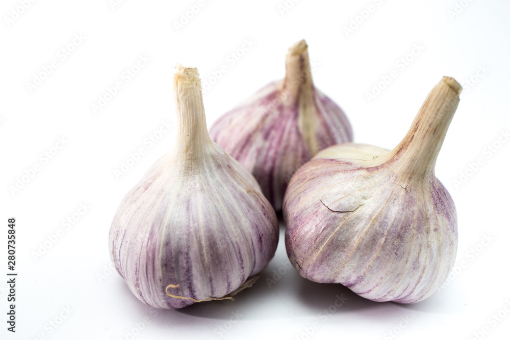 Obraz premium garlic isolated on white background