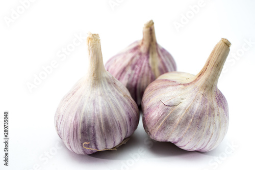 garlic isolated on white background