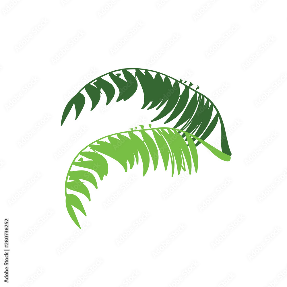 Tropical green leaves. Design element. Tropical green leaves. Design element.
