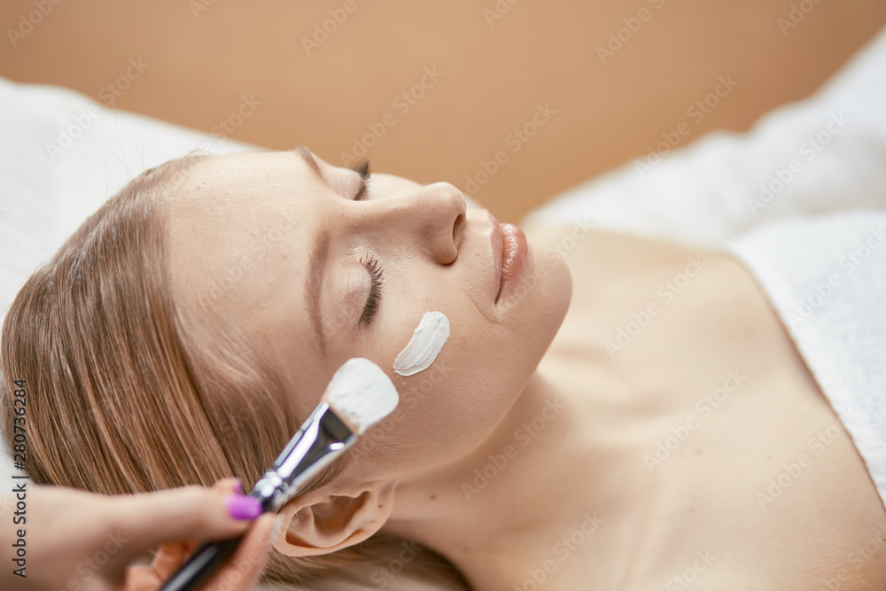 people, beauty, cosmetology and treatment concept - close up of people, beauty, cosmetology and treatment concept - close up of