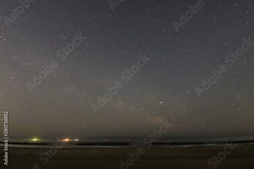 仙台市荒浜海岸から見える星空