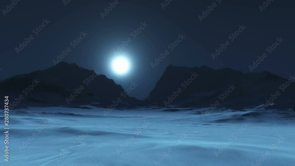 mountain snow moon light 4k mountain snow moon light 4k
