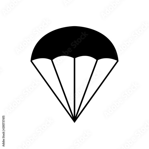 Parachute icon, logo isolated on white background