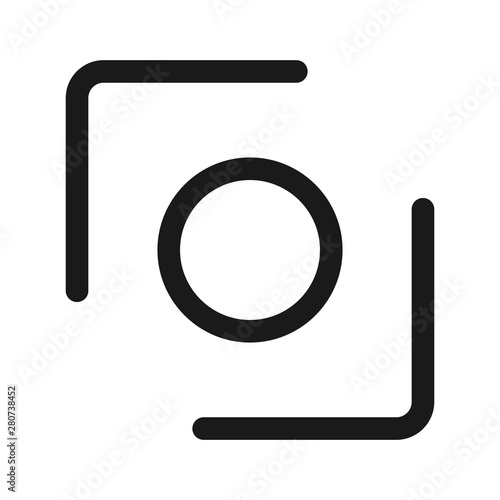 record track, music player - minimal line web icon. simple vector illustration. concept for infographic, website or app.