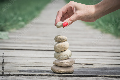 Canvas Print Spa stones treatment scene