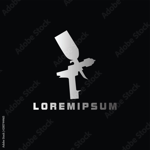 spray gun logo icon