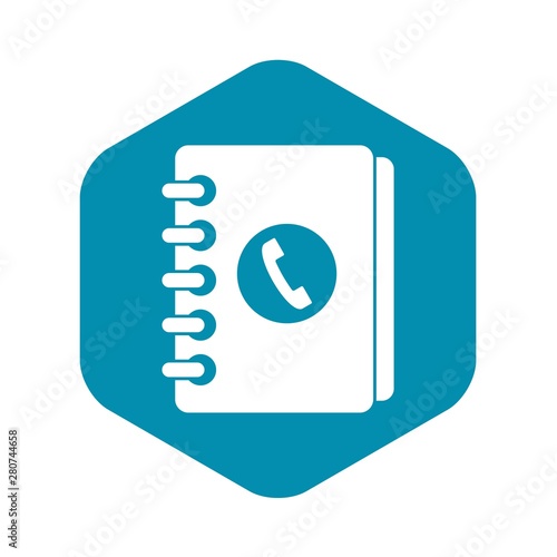 Address book icon. Simple illustration of address book vector icon for web