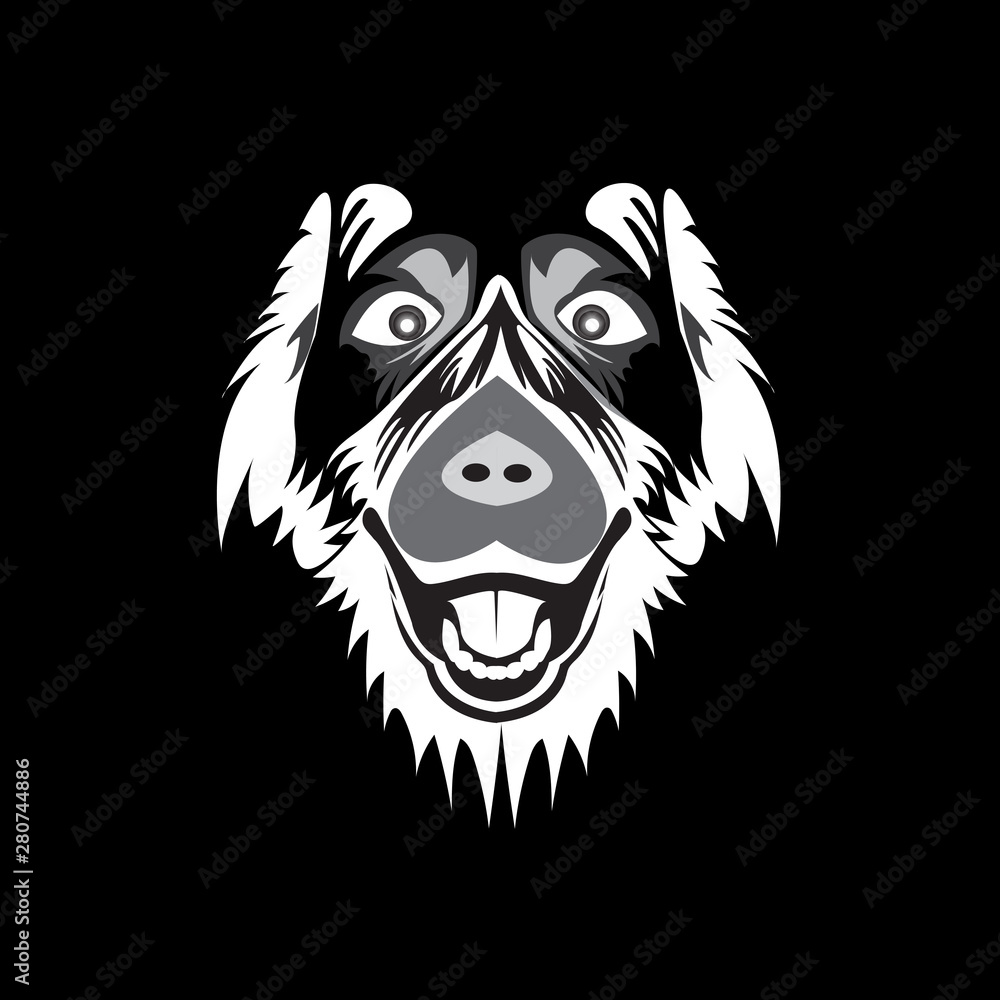 Fototapeta premium Vector of dog face design on a white background. Animal. vector illustration