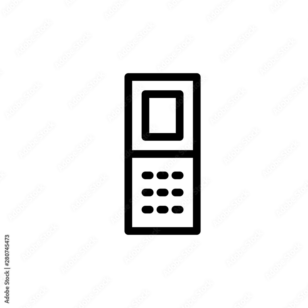 flat single line phone icon symbol sign, logo template, vector, eps 10 flat single line phone icon symbol sign, logo template, vector, eps 10