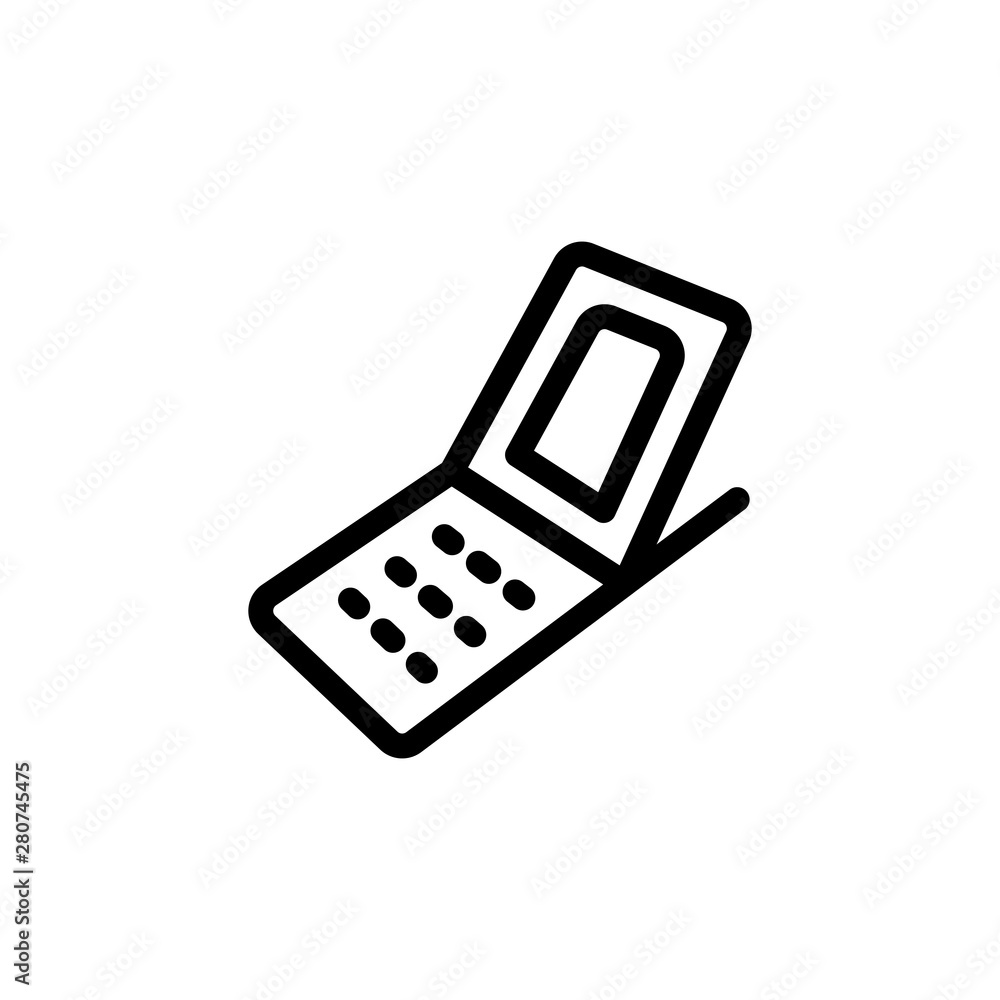 flat single line phone icon symbol sign, logo template, vector, eps 10 flat single line phone icon symbol sign, logo template, vector, eps 10