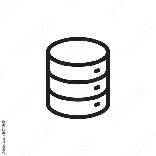 flat line server icon symbol sign, logo template, vector, eps 10