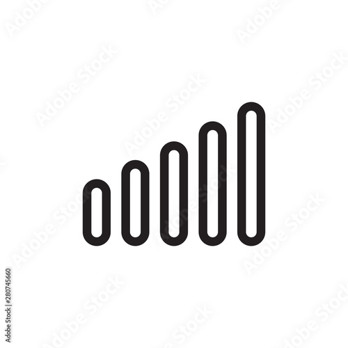 flat line signal data single icon symbol sign  logo template  vector  eps 10