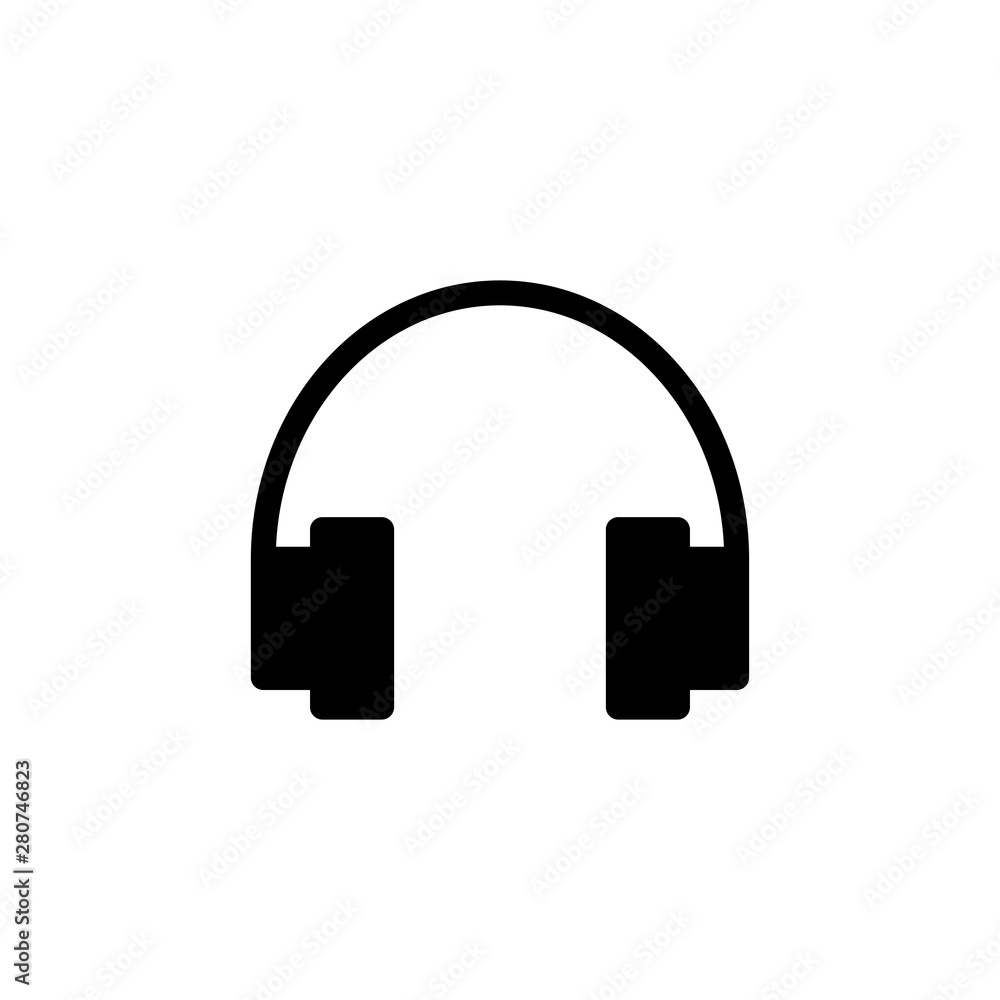 flat glyph head phone, service, support icon symbol sign, logo template, vector, eps 10 flat glyph head phone, service, support icon symbol sign, logo template, vector, eps 10