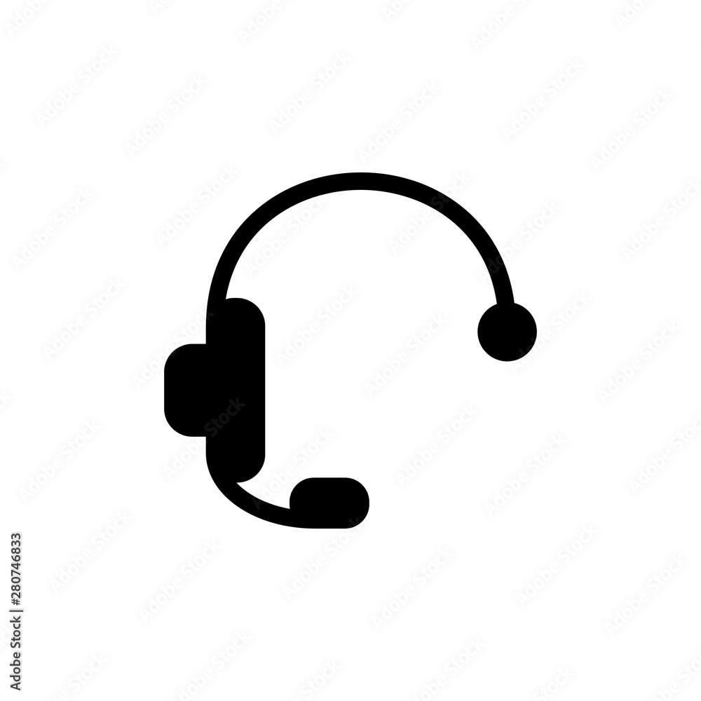 flat glyph head phone, service, support icon symbol sign, logo template, vector, eps 10 flat glyph head phone, service, support icon symbol sign, logo template, vector, eps 10