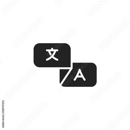 flat translate, bilingual, multilingual, glyph icon symbol sign, logo template, vector, eps 10