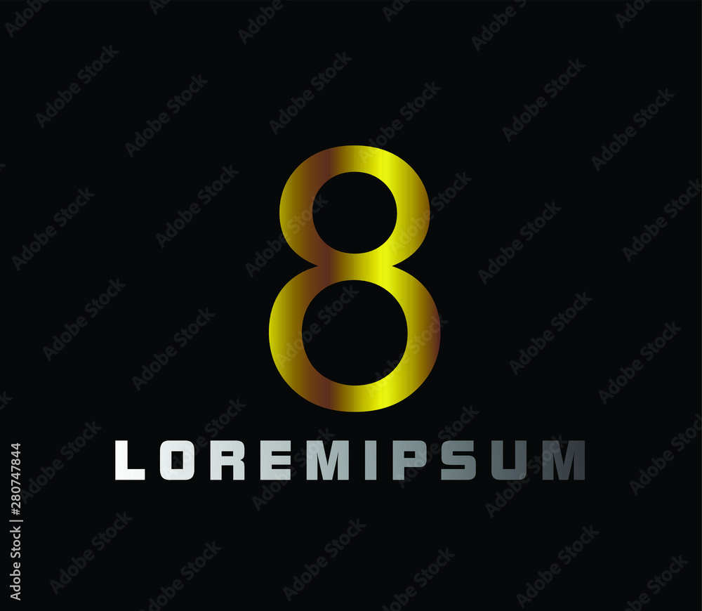 eight number logo icon