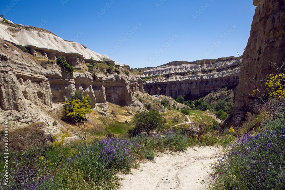 Fototapeta premium interesting rock in the town of Uchisar in Turkey