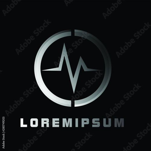 hearth rate logo icon for application