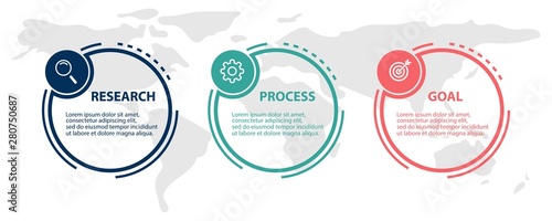Vector Infographic label design template with icons and 3 options or steps. Can be used for process diagram, presentations, workflow layout, banner, flow chart, info