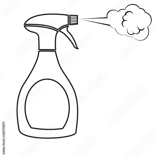 clean spray bottle icon vector illustration
