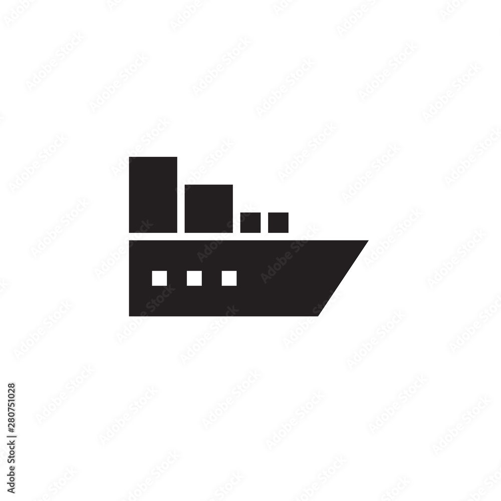 flat glyph ship cargo icon symbol sign, logo template, vector, eps 10 flat glyph ship cargo icon symbol sign, logo template, vector, eps 10
