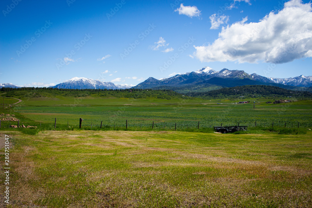 A view of the San Juan mountains in Pagosa Springs, Colorado