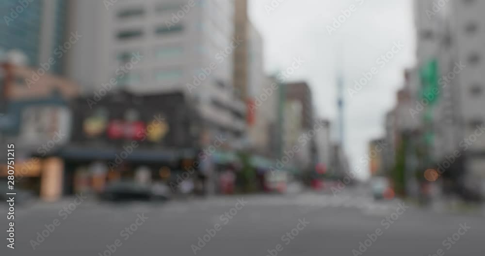 Blur view of Tokyo street in Japan Blur view of Tokyo street in Japan