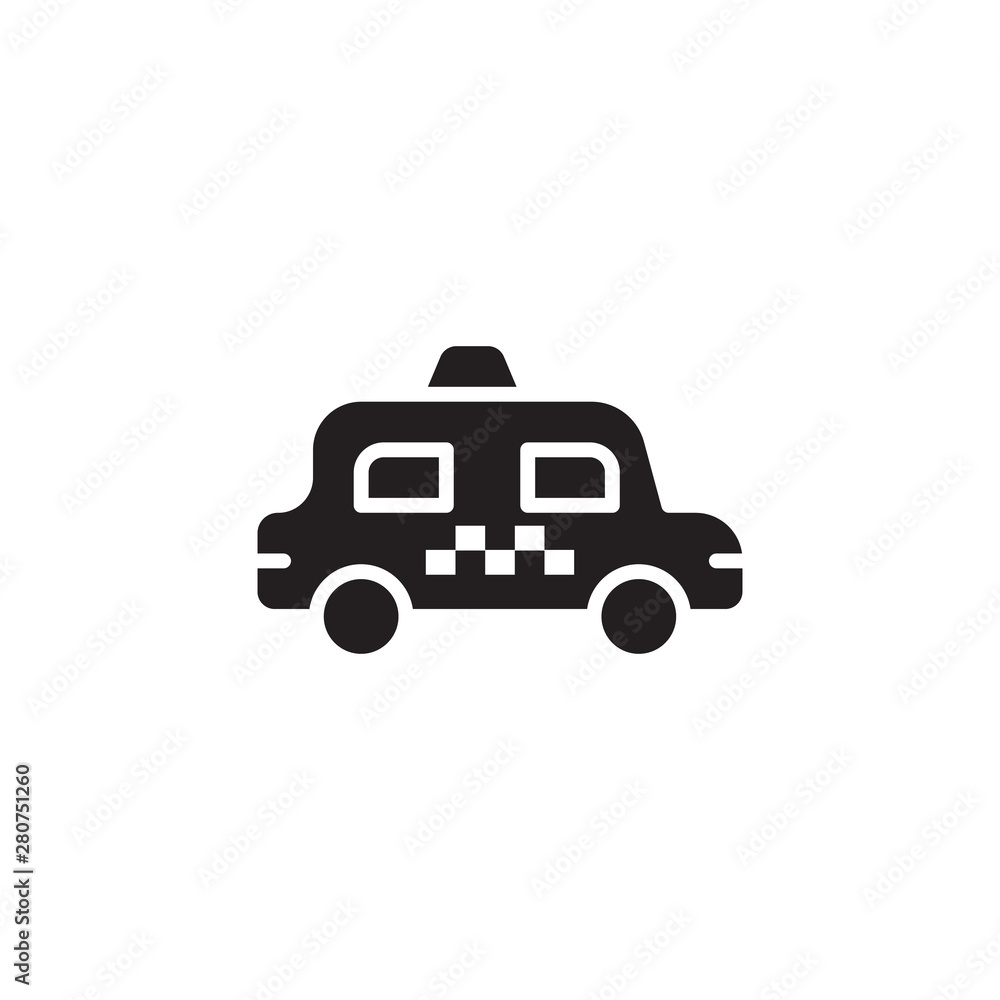 flat line taxi icon symbol sign, logo template, vector, eps 10