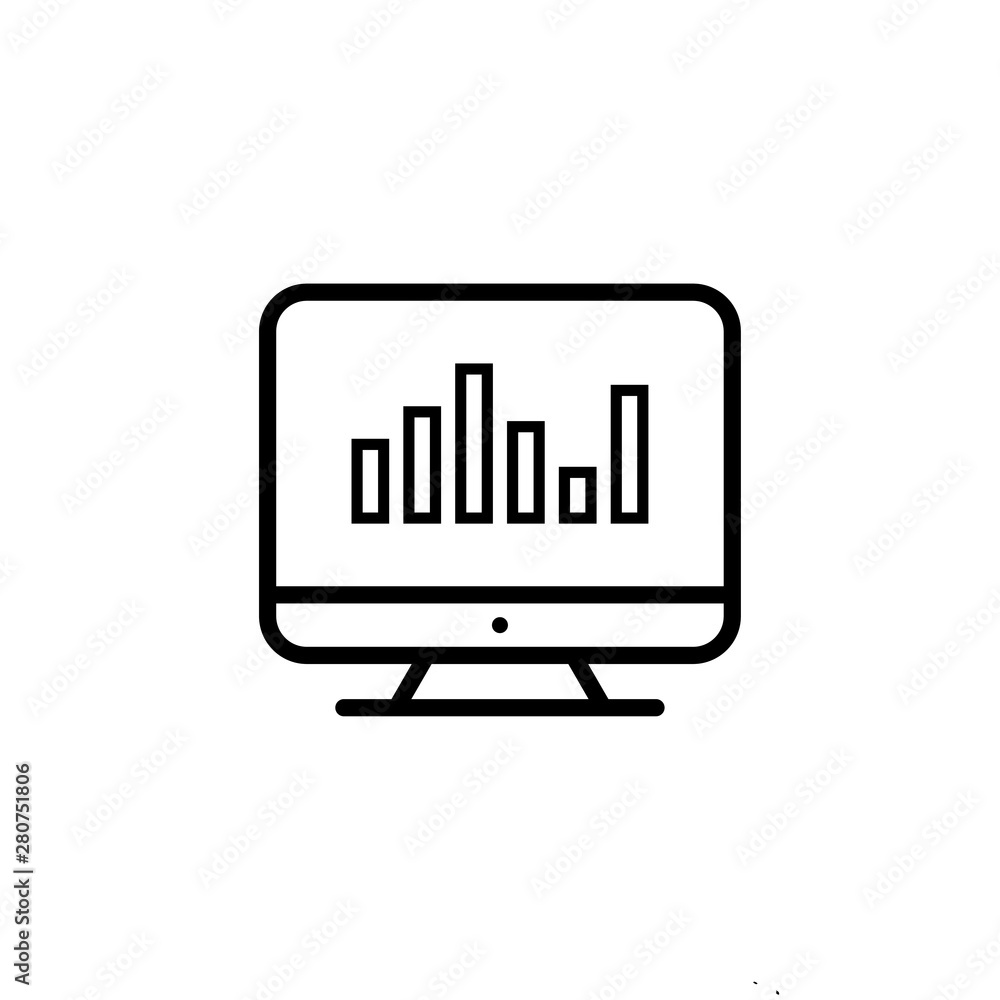 Monitor outline icon illustration isolated vector sign symbol Monitor outline icon illustration isolated vector sign symbol