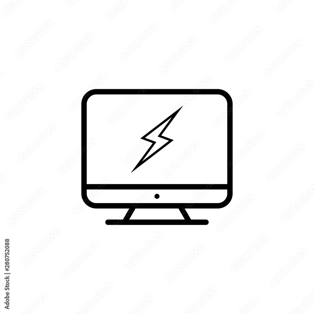 Monitor outline icon illustration isolated vector sign symbol Monitor outline icon illustration isolated vector sign symbol