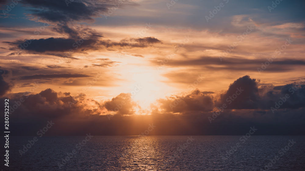 Sunset over Mediterranean Sea