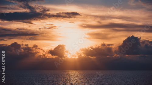 Sunset over Mediterranean Sea
