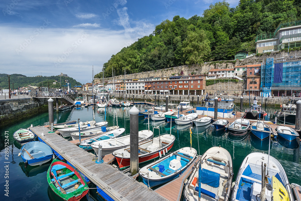 The harbour in San Sebastian Donestia Basque Country