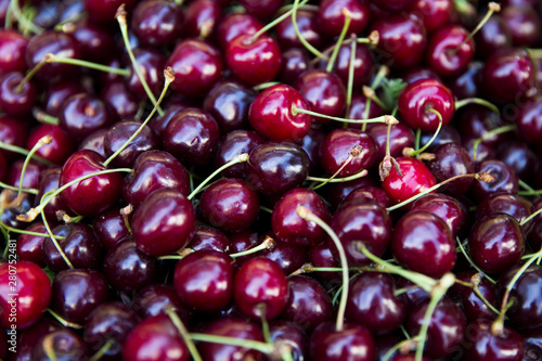 Close up of pile of ripe ch...