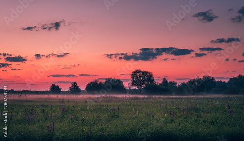 Sunrise on river