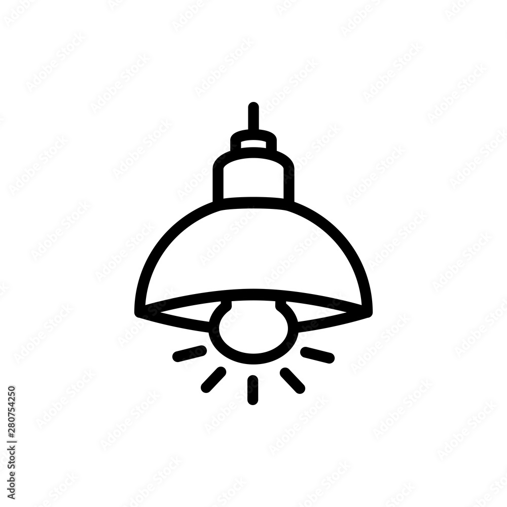 Obraz premium hanging lamp icon vector trendy flat design