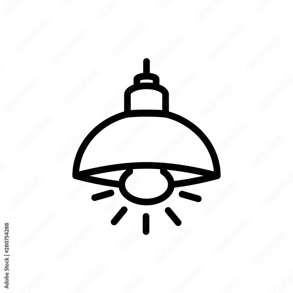 Obraz premium hanging lamp icon vector trendy flat design