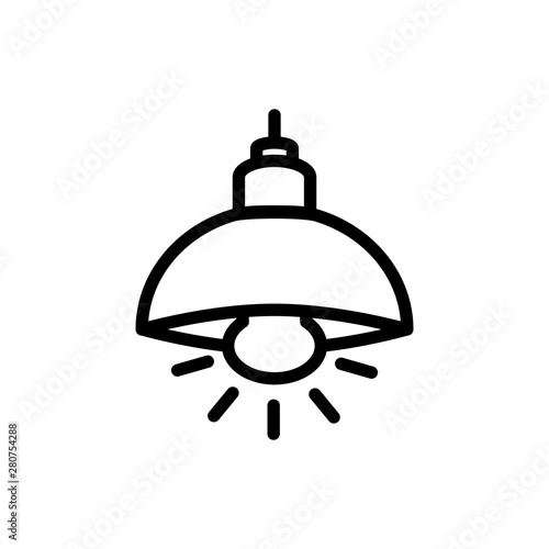 hanging lamp icon vector trendy flat design
