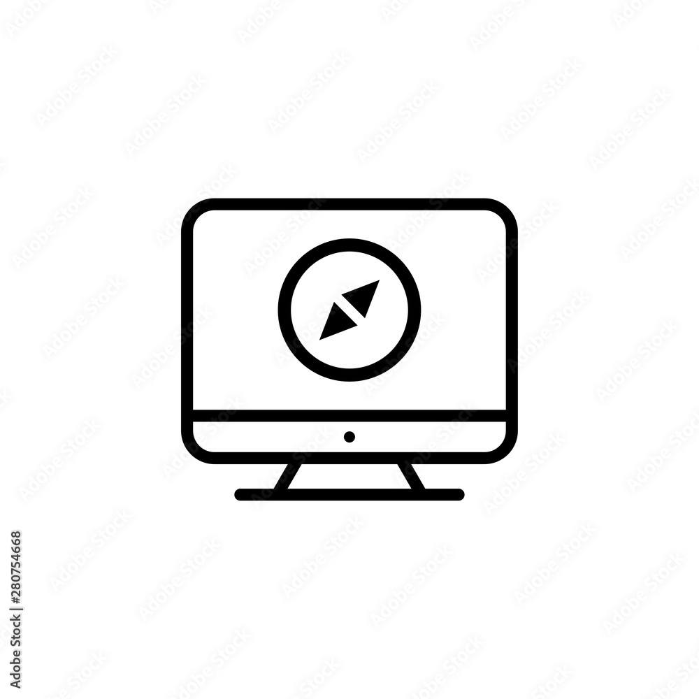 Monitor outline icon illustration isolated vector sign symbol Monitor outline icon illustration isolated vector sign symbol