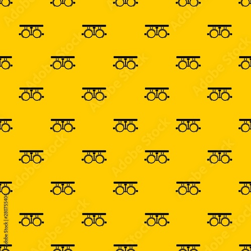 Trial frame for checking patient vision pattern seamless vector repeat geometric yellow for any design