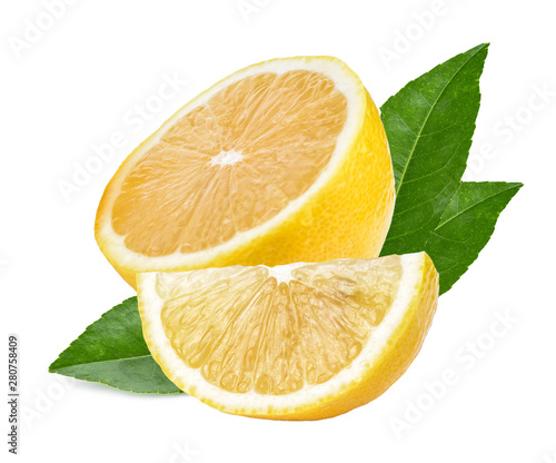 Lemon isolated on white  background.