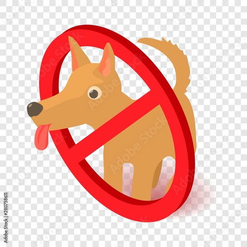 No dog icon. Isometric illustration of no dog vector icon for web