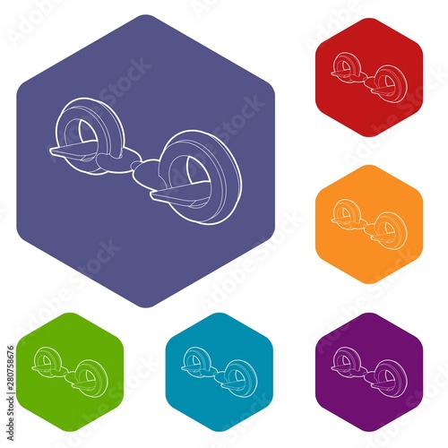 Little segway icon. Outline illustration of little segway vector icon for web
