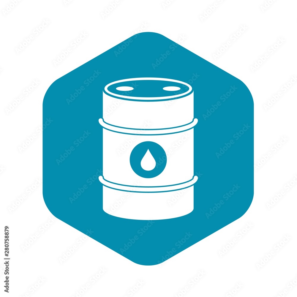 Metal oil barrel icon. Simple illustration of metal oil barrel vector icon for web Metal oil barrel icon. Simple illustration of metal oil barrel vector icon for web