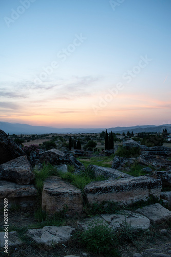 Turkey: tombs of the 1st and 2nd century AD in the North Necropolis of Hierapolis (Holy City), the ancient city located on hot springs in classical Phrygia whose ruins are near Pamukkale